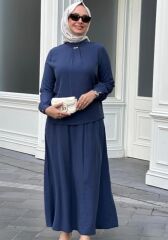 Broş Detaylı Etekli Takım 8161