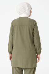 Önden Fermuarlı Pantolon Bayan Spor Takım 8172