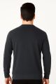 Erkek Baskılı Sweatshirt Bisiklet Yaka Uzun Kollu Dışı Polar Pamuk Karışımlı Regular Kesim 673 LACİVERT LACİVERT - M