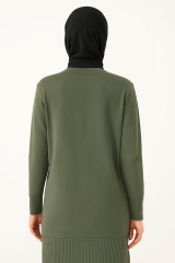 Anne Uzun Kollu  Küçük Taş Desenli Tunik B05959