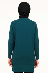 Anne Uzun Kollu  Küçük Taş Desenli Tunik B05959