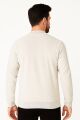 Erkek Baskılı Sweatshirt Bisiklet Yaka Uzun Kollu Dışı Polar Pamuk Karışımlı Regular Kesim 673 BEJ BEJ - S