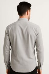 Uzun Kollu Kılasik Yaka Düğmeli Pamuk Regulear Kesim Rahat Erkek Düz Gömlek 96133 TAŞ