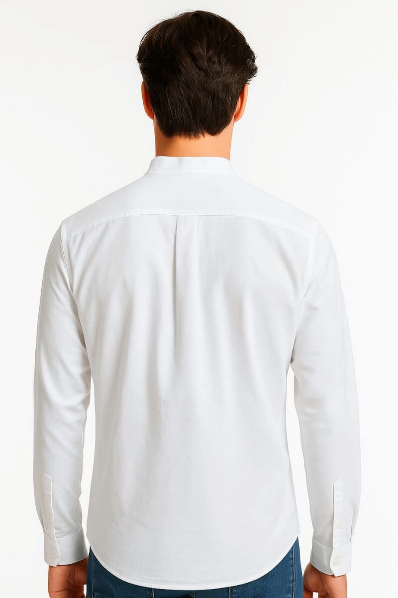 Hakim Yaka Erkek Gömlek – Yumuşak Pamuk Kumaş, Uzun Kollu, Günlük ve Ofis Kullanımı İçin Şık ve Rahat Tasarım 96136 BEYAZ
