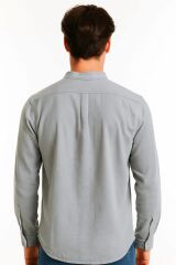 Hakim Yaka Erkek Gömlek – Yumuşak Pamuk Kumaş, Uzun Kollu, Günlük ve Ofis Kullanımı İçin Şık ve Rahat Tasarım 96136 GRİ