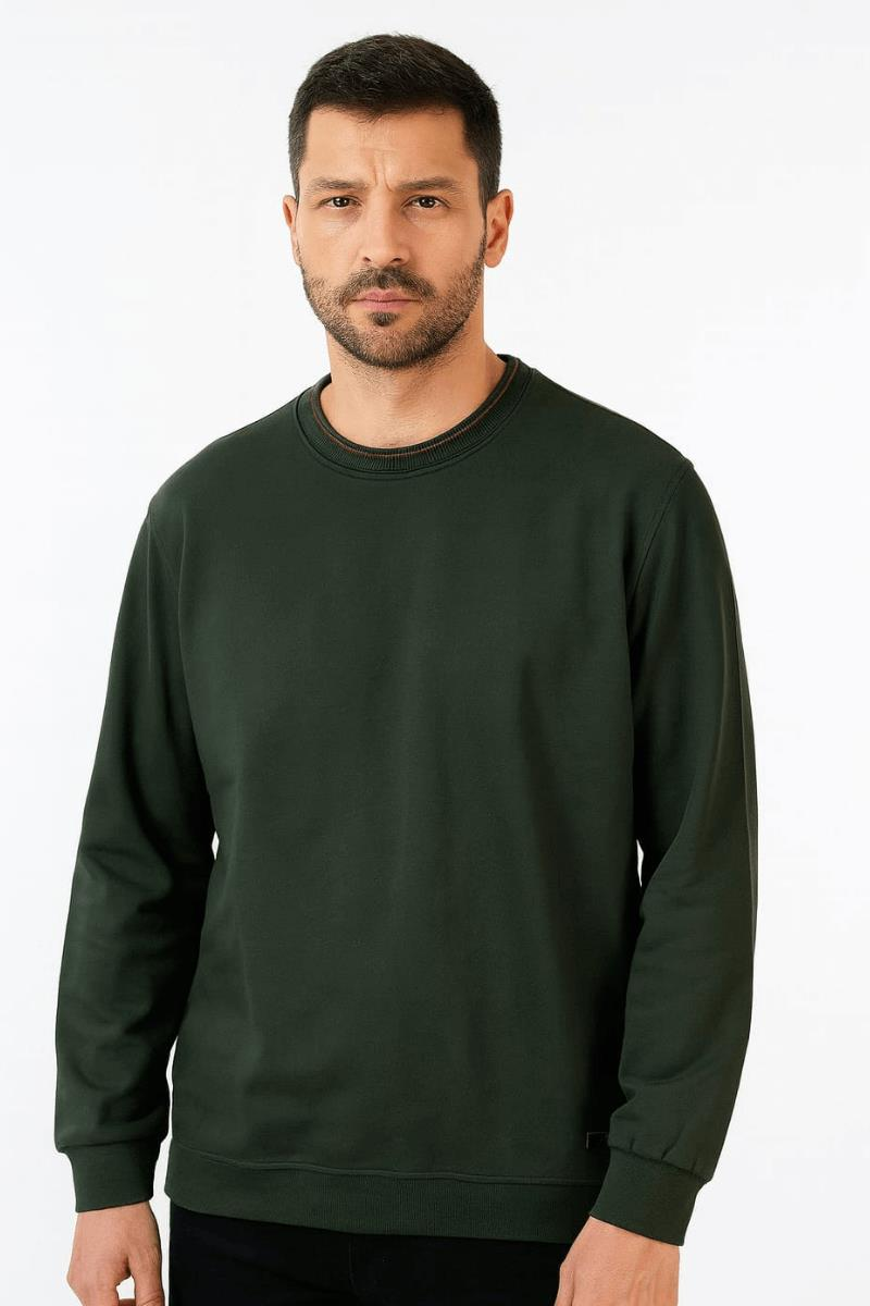 Uzun Kollu Bisiklet Yaka Sweatshirt