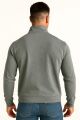 Selanik Örgü Pamuk Karışımlı Fermuarlı Regular Kesim Erkek Dik Yaka Sweatshirt FÜME FÜME - L