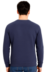 Uzun Kollu Pamuk Karışımlı Bisiklet Yakalı Reguler Kesim Rahat Erkek Sweatshirt 95155