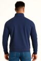 Selanik Örgü Pamuk Karışımlı Fermuarlı Regular Kesim Erkek Dik Yaka Sweatshirt İNDİGO İNDİGO - L