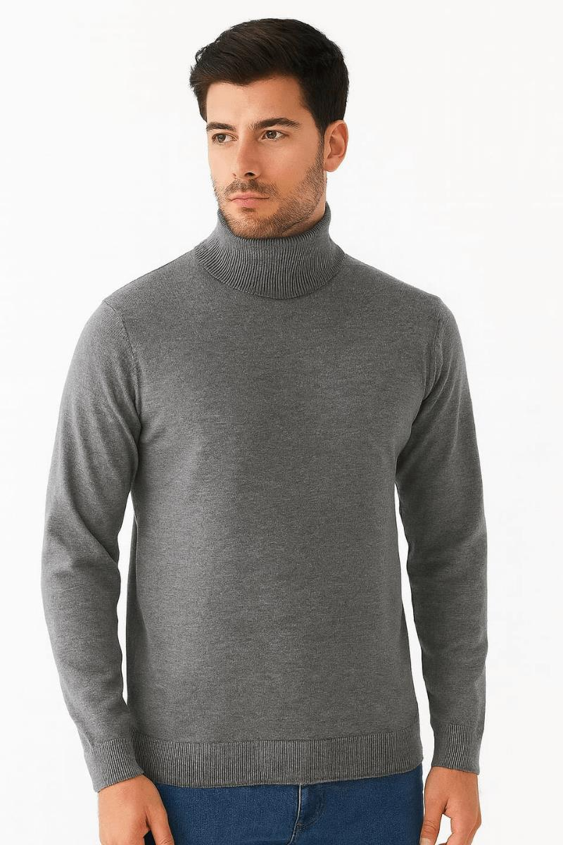 Yarım Balıkçı Yaka Uzun Kol Düz Desen 93041