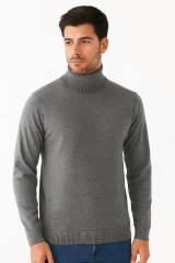 Yarım Balıkçı Yaka Uzun Kol Düz Desen 93041