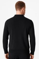 Uzun Kollu Viscon Karışımlı Üçgen Baskılı Sıcak Kumaşlı Erkek Triko Kazak 412