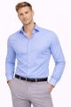 Slim Fit Rahat Kumaş Uzun Kollu  Erkek Gömlek  8952 MAVİ MAVİ - XL