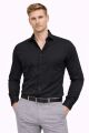 Slim Fit Rahat Kumaş Uzun Kollu  Erkek Gömlek  8952 SİYAH