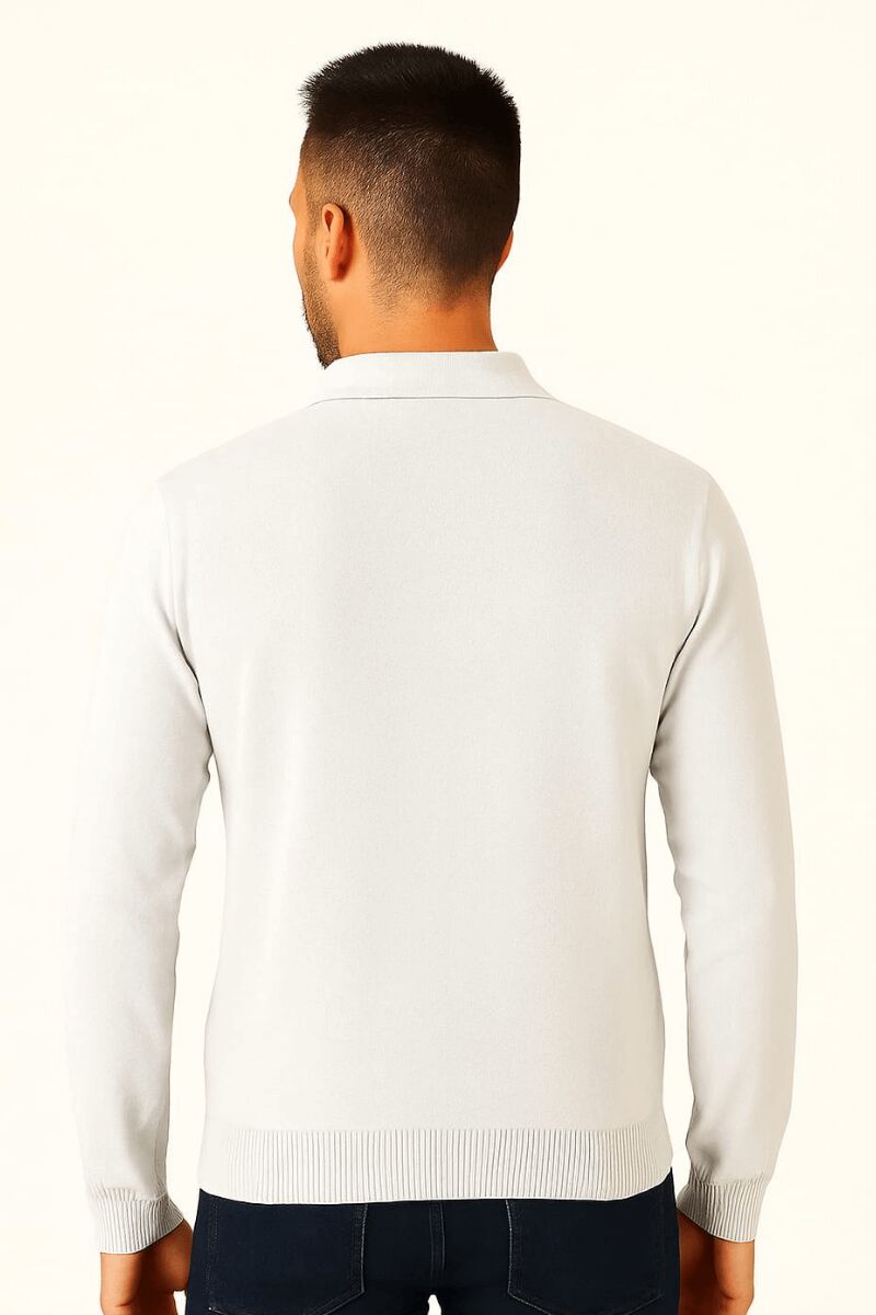 Erkek Triko Kazak Uzun Kollu Viskon Karışımlı Üçgen Baskılı Sıcak Tutan Rahat Şık Günlük Kazak 412 EKRU