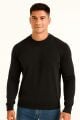 Bisiklet Yaka Uzun Kollu Pamuk Karışımlı Erkek Sweatshirt LACİVERT