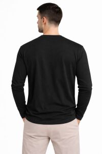 Bisiklet Yaka Uzun Kollu Erkek Sweatshirt 671 SİYAH