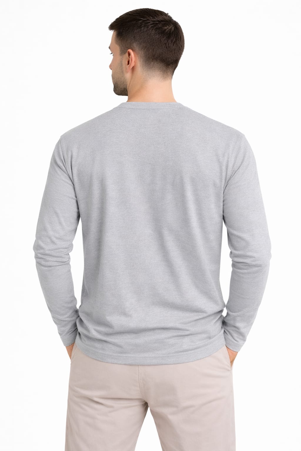 Bisiklet Yaka Uzun Kollu Erkek Sweatshirt 671 GRİ