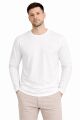 Bisiklet Yaka Uzun Kollu Erkek Sweatshirt 671 BEYAZ