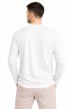 Bisiklet Yaka Uzun Kollu Erkek Sweatshirt 671 BEYAZ