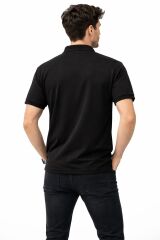 Oysho Regular Fit Polo Yaka Yarım Fermuarlı Kısa Kollu  T-shirt 95314 SİYAH