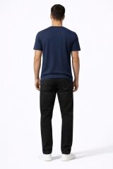 Bisiklet Yaka Oysho Kumaş Rahat Ve İnce Kısa Kollu  Erkek Tshirt  95317 LACİVERT