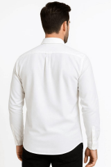 Erkek Uzun Kollu Pamuk Karışımlı Regulear Fit Düğmeli Kalın ve Rahat  Gömlek 96102