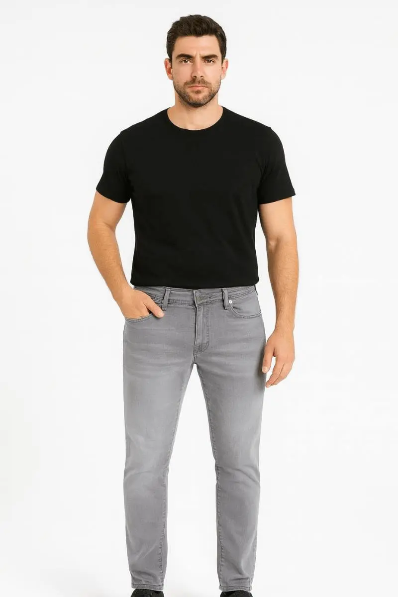 Erkek Klasik Cepli Slim Fit Pamuklu Yüksek Bel  Kot Pantolon Dıego