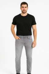 Erkek Klasik Cepli Slim Fit Pamuklu Yüksek Bel  Kot Pantolon Dıego