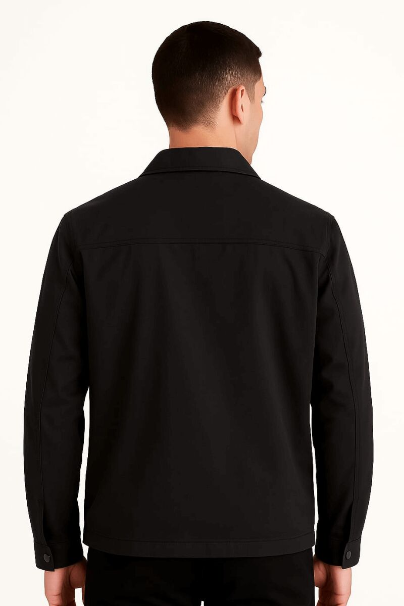 Uzun Kollu Yandan Ceoli Fermuar Kapamalı Polişester Karışımlı Su İticili Ceket 96148 SİYAH