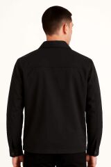 Uzun Kollu Yandan Ceoli Fermuar Kapamalı Polişester Karışımlı Su İticili Ceket 96148 SİYAH