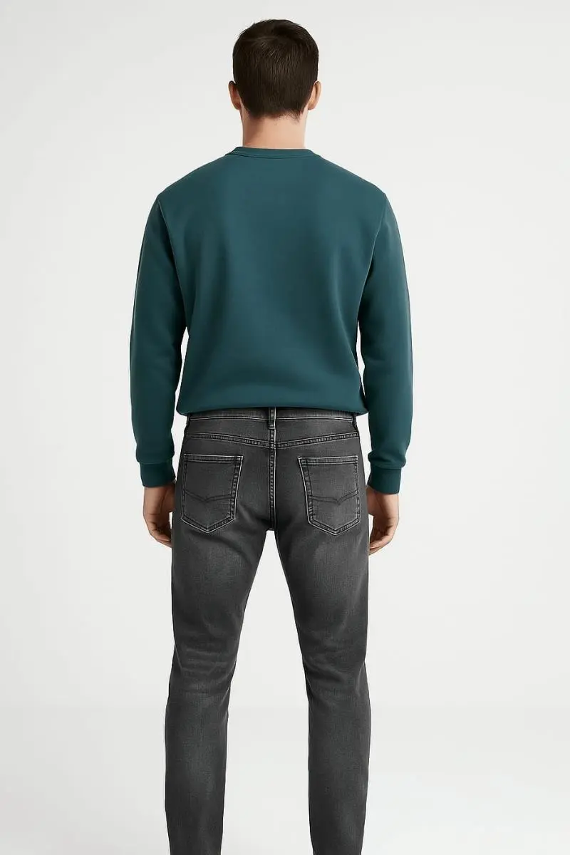 Erkek Klasik Cepli Slim Fit Pamuklu Yüksek Bel  Kot Pantolon Dıego 33979