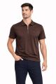 Oysho Regular Fit Polo Yaka Yarım Fermuarlı Kısa Kollu  Tişört 95314 KAHVERENGİ