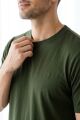 Bisiklet Yakkalı Kısa Kollu Erkek Sade Tshirt 4895 HAKİ