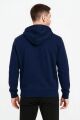 Ön Yazı Baskılı Uzun Kollu Pamuk Karışımlı Kanguru Cepli  Kapşonlu Erkek Sweatshirt 762 LACİVERT LACİVERT - L