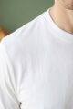 Bisiklet Yakkalı Kısa Kollu Erkek Sade Tshirt 4895 BEYAZ BEYAZ - XL