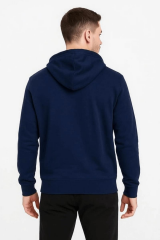 Ön Yazı Baskılı Uzun Kollu Pamuk Karışımlı Kanguru Cepli  Kapşon 762