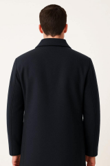 Uzun Kollu Yandan Cepli Kasik Ceket Üstü Kaban Erkek  Kaşe By Brillo E41473