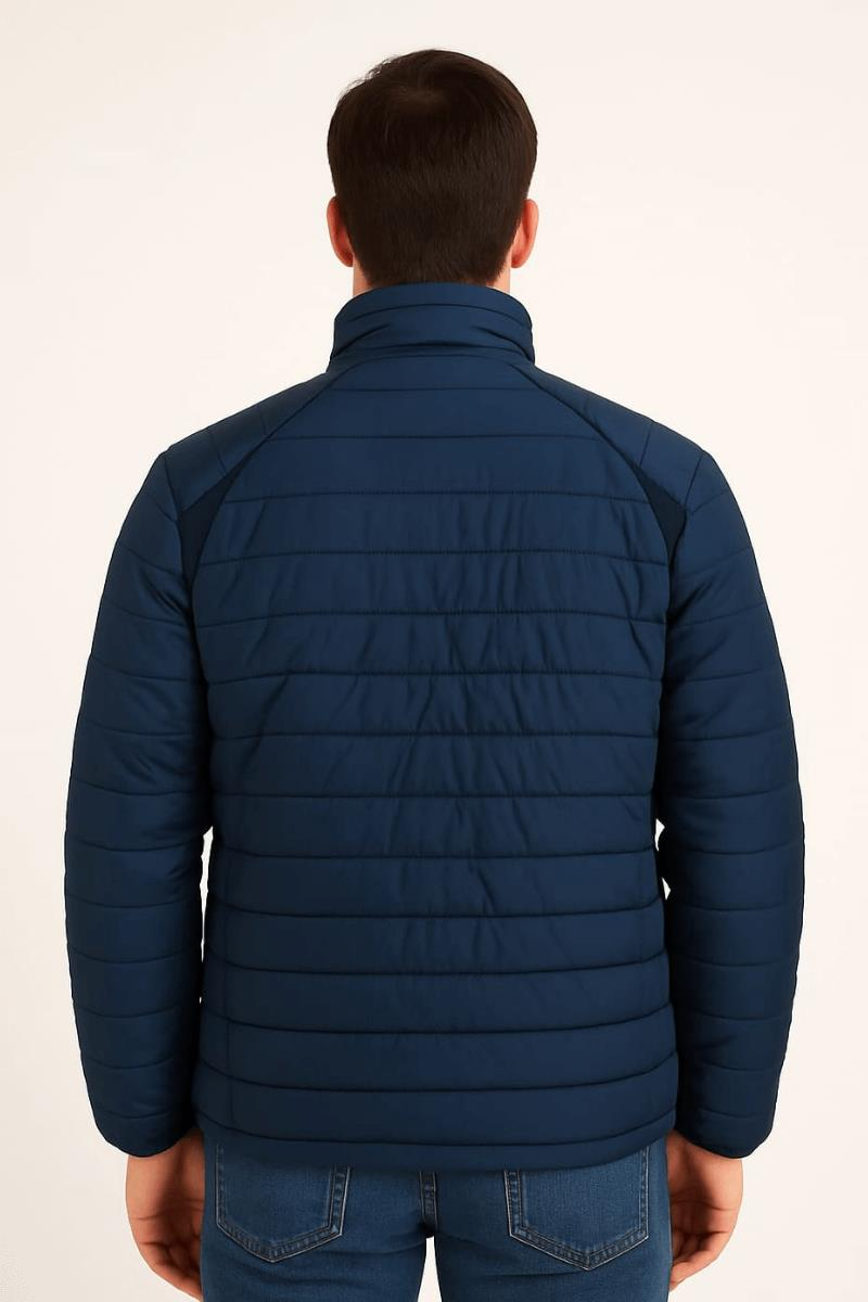 Uzun Kollu Yandan Cepli Dik Yakalı Fermuarlı Erkek Şişme Mont 94023