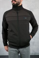 Uzun Kollu Dik Yakalı Çift Cepli Femuarlı İçi Yumuşak Erkek Sweatshirt 95104