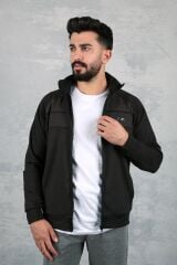 Uzun Kollu Dik Yakalı Çift Cepli Femuarlı İçi Yumuşak Erkek Sweatshirt 95104