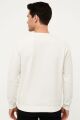 Uzun Kollu Hafif Kumaşlı Bisiklet Yaka  Regular Kesim Erkek Sweatshirt 757 BEYAZ BEYAZ - S