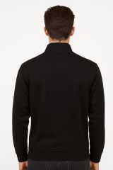 Dik Yakalı Uzun Kollu Yarım  Fermuarlı Rahat Kesim Erkek Swetshirt 759 SİYAH