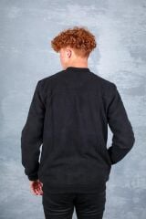 Uzun Kollu Yandan Cepli Fermuarlı Sıcak Tutan Kumaşı Pamuk Karışımlı Fermuarlı Erkek Hırka 626