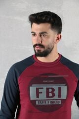 Uzun Kollu Bisiklet Yaka Reglan Kol Pamuk Karışımından Üretilmiş Ribanalı İçi Yumuşak Sweatshirt 95111