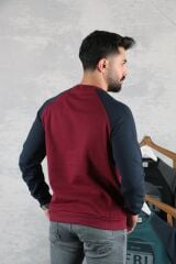 Uzun Kollu Bisiklet Yaka Reglan Kol Pamuk Karışımından Üretilmiş Ribanalı İçi Yumuşak Sweatshirt 95111
