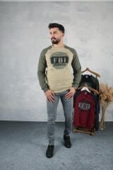Uzun Kollu Bisiklet Yaka Reglan Kol Pamuk Karışımından Üretilmiş Ribanalı İçi Yumuşak Sweatshirt 95111