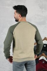 Uzun Kollu Bisiklet Yaka Reglan Kol Pamuk Karışımından Üretilmiş Ribanalı İçi Yumuşak Sweatshirt 95111