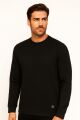Bisiklet Yaka Uzun Kollu Viskon Karışımlı Regular Kesim Erkek Sweatshirt 746 SİYAH