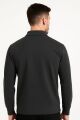 Polo Yaka  Uzun Kollu Yarım Fermuarlı Pamuk Karışımlı Regular Kesim Erkek Sweatshirt 683 SİYAH SİYAH - XXL